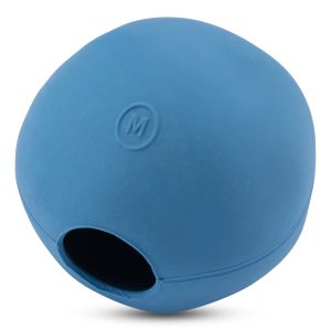 Beco Blue Natural Rubber Treat Ball - Enrichment Toy for Dogs