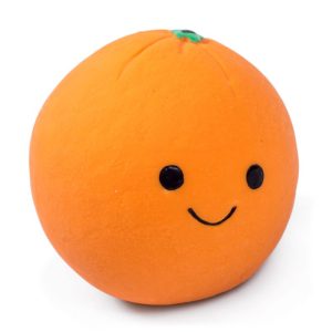 Squeaky Latex Orange Dog Toy