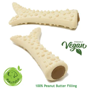 Peanut Butter Filled Antlers Dog Treats - Vegetable Chew (vegan veggie chew)