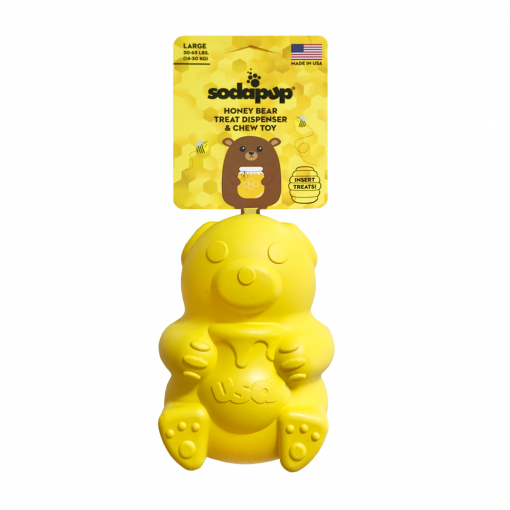 Sodapup Honey Bear Chew & Treat Dispensing Enrichment Toy