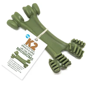 K2 Veggie (Vegan) Chew Dog Treats - Brushums Spinach & Apple 65g