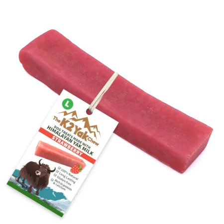 Strawberry Yak Chews 100% Natural Dog Treats by K2