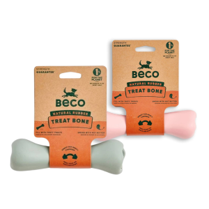 Beco Rubber Treat Bone - Chew & Enrichment Toy