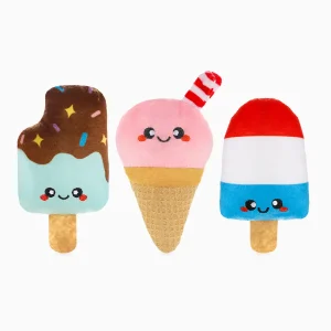 3x Mini Ice Cream Plush Toys (like the toys found in a burrow toy)