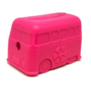 Sodapup Retro Camper Van Bus Chew & Treat Dispensing Enrichment Toy (pink)