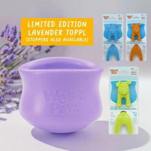 Limited Edition Lavender West Paw Toppl - Treat Dispensing Toy/Enrichment Feeder