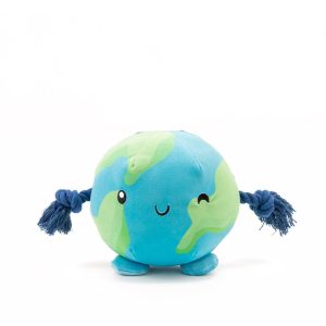 Earth/World Plush Dog Toy with Rope Arms - by Great & Small